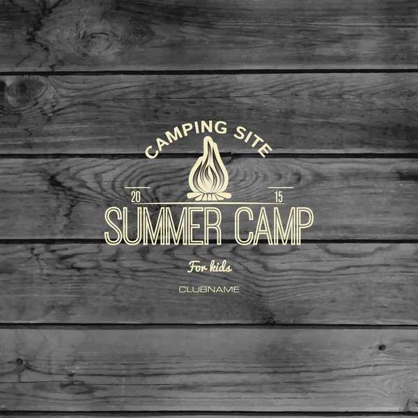 Summer camp badges logos and labels for any use — Stock Vector