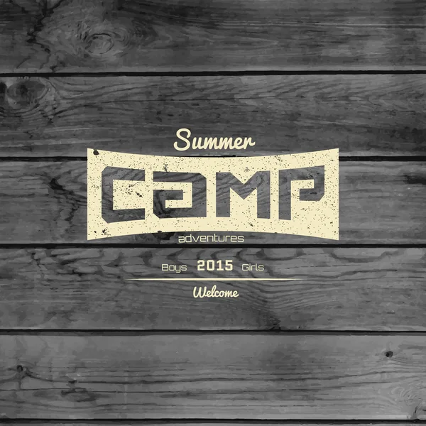 Summer camp badges logos and labels for any use — Stock Vector