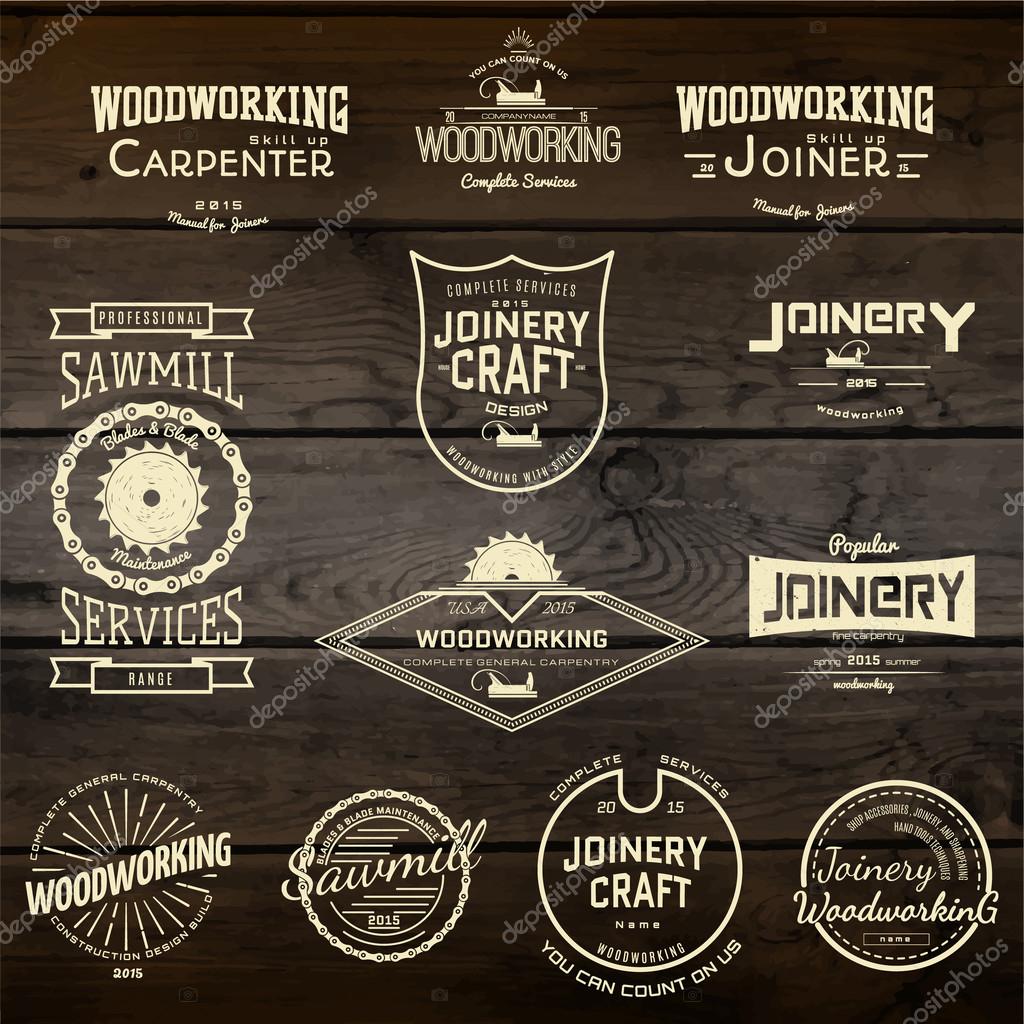 Skateboard badges logos and labels for any use, on wooden background texture