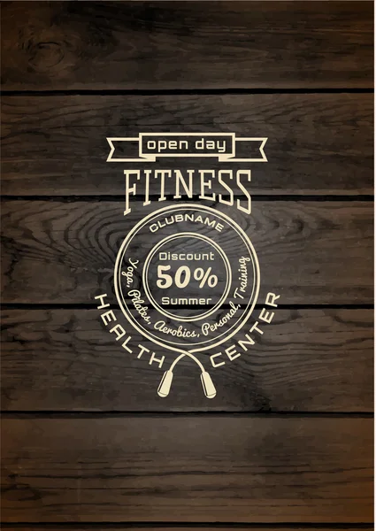 Fitness club emblem logotyper och etiketter — Stock vektor