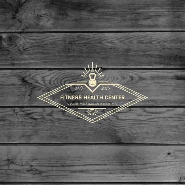 Fitness club emblem logotyper och etiketter — Stock vektor