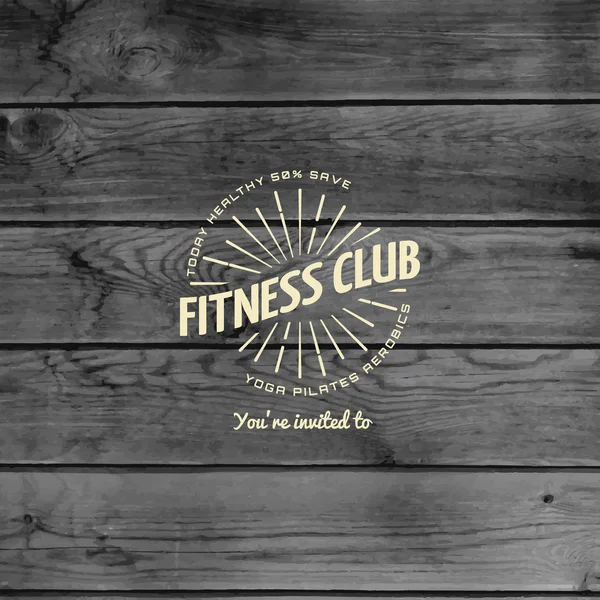 Fitness club emblem logotyper och etiketter — Stock vektor