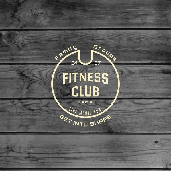 Fitness club emblem logotyper och etiketter — Stock vektor