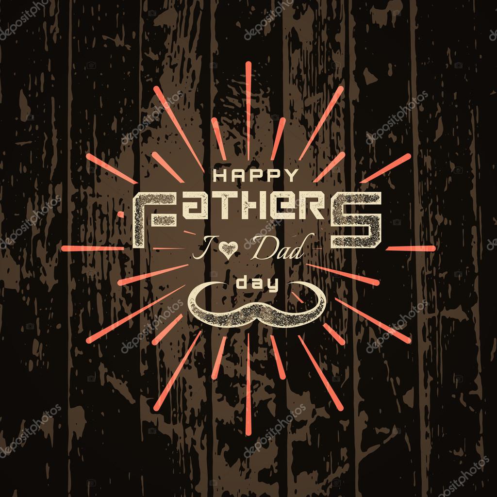 Fathers day badges logos and labels for any use, on wooden background texture