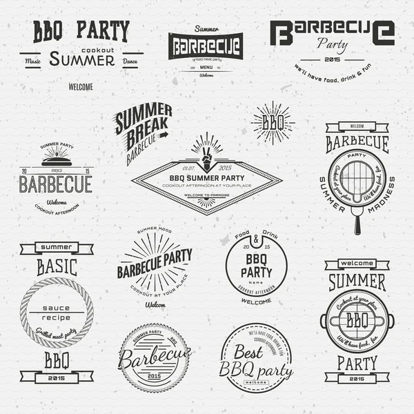 BBQ badges logos and labels — Stock Vector