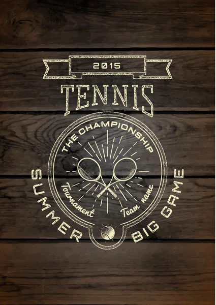 Insignias de tenis logotipos y etiquetas — Vector de stock