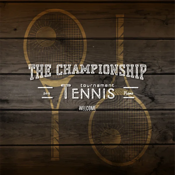 Insignias de tenis logotipos y etiquetas — Vector de stock