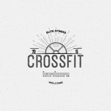CrossFit logolar rozetleri ve herhangi bir kullanım için etiketleri