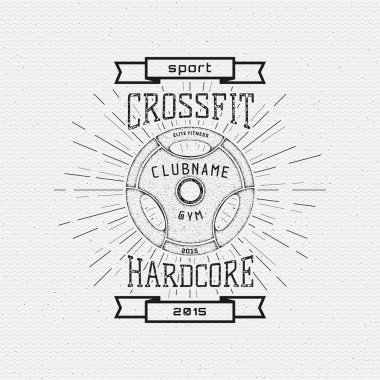 CrossFit logolar rozetleri ve herhangi bir kullanım için etiketleri