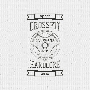 CrossFit logolar rozetleri ve herhangi bir kullanım için etiketleri