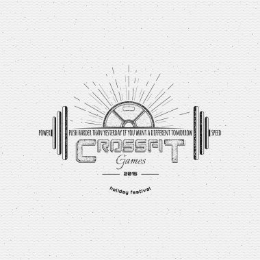 CrossFit logolar rozetleri ve herhangi bir kullanım için etiketleri