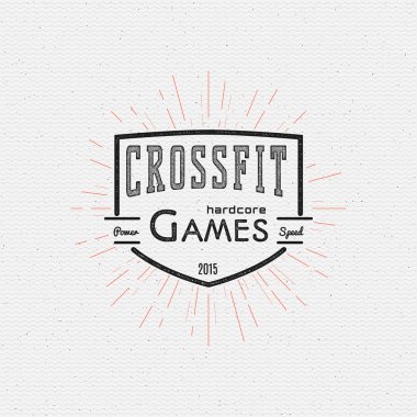 CrossFit logolar rozetleri ve herhangi bir kullanım için etiketleri