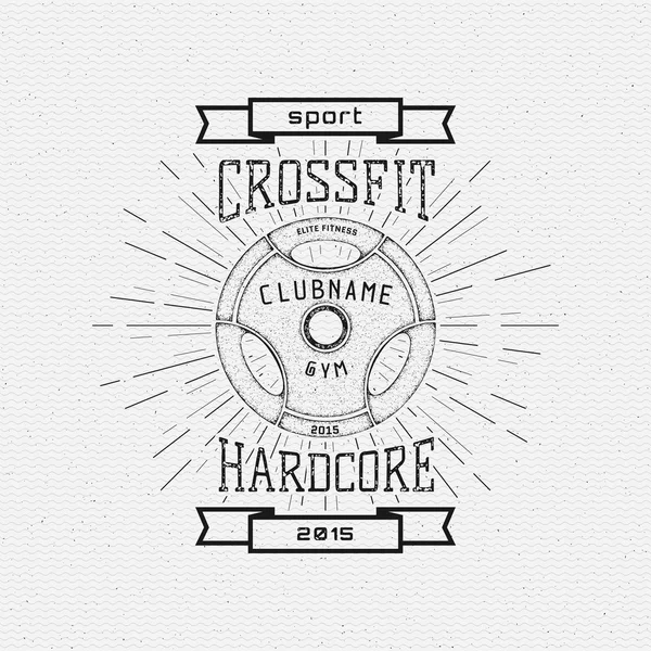CrossFit distintivos logotipos y etiquetas para cualquier uso — Vector de stock