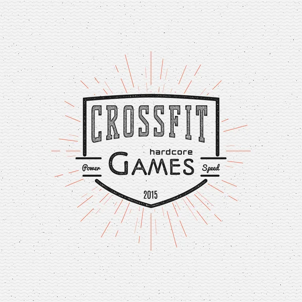Crossfit バッジ ロゴとラベルの使用 — ストックベクタ