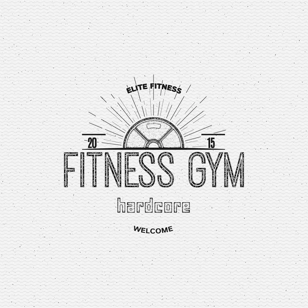Fitness gym emblem logotyper och etiketter för användning — Stock vektor