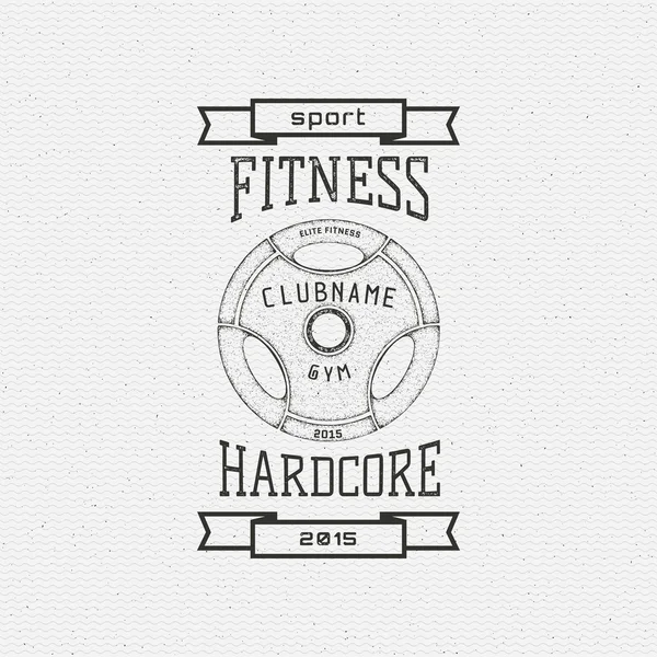 Fitness gym badges logos and labels for any use — Stock Vector