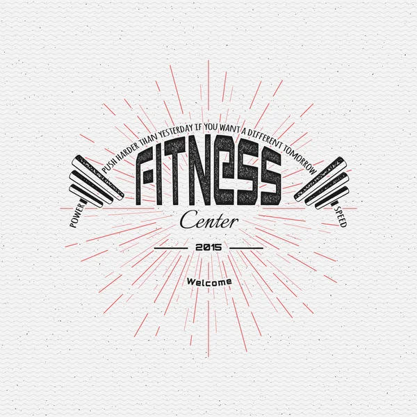 Fitness gym badges logos and labels for any use — Stock Vector