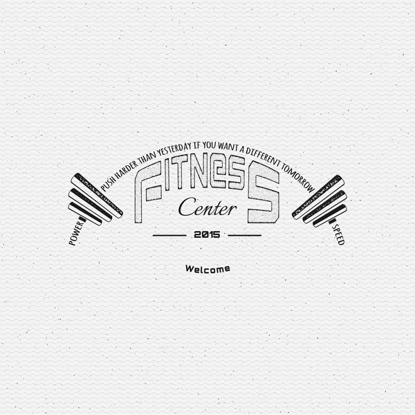 Fitness gym badges logos and labels for any use — Stock Vector