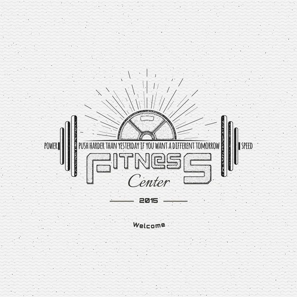Fitness gym badges van logo's en etiketten voor elk gebruik — Stockvector