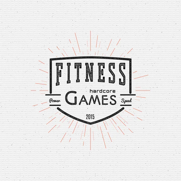 Ginásio de fitness distintivos logotipos e rótulos para qualquer uso — Vetor de Stock