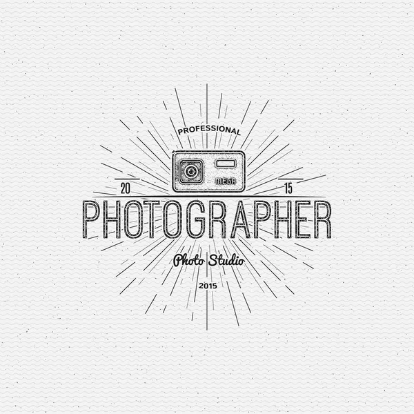 Fotografie logo badges van logo's en etiketten voor elk gebruik — Stockvector