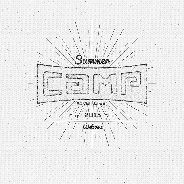 Badges de camp d'été logos et étiquettes pour tout usage — Image vectorielle