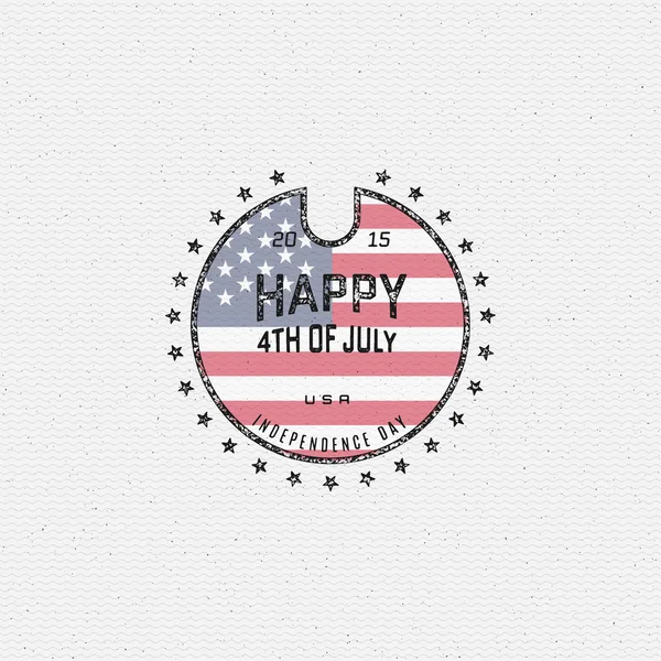 4 juillet Independence Day USA badges logos et étiquettes pour tout usage — Image vectorielle