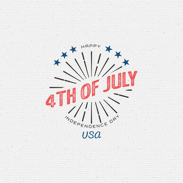 Fourth of July Independence Day USA badges logos and labels for any use — Stock Vector