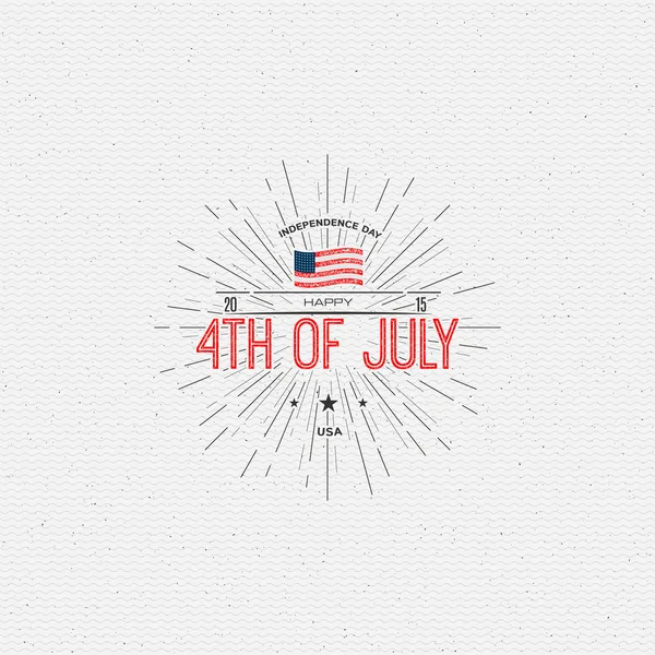 Fourth of July Independence Day USA badges logos and labels for any use — Stock Vector