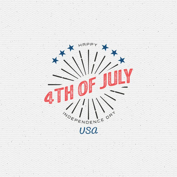 Čtvrtého července den nezávislosti Usa odznaky loga a označí za použití Stock Vektory