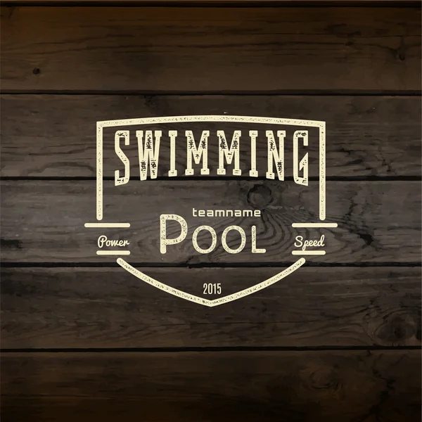 Swimming badges logos and labels for any use — Stock Vector