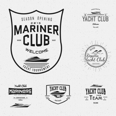  Yat Kulübü logoları rozetleri ve herhangi bir kullanım için etiketleri