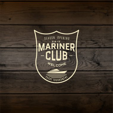 Mariner kulübü logoları rozetleri ve herhangi bir kullanım için etiketleri