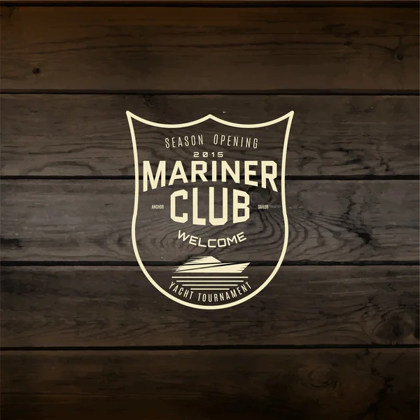 Mariner club badges logoer og etiketter til enhver brug – Stock-vektor