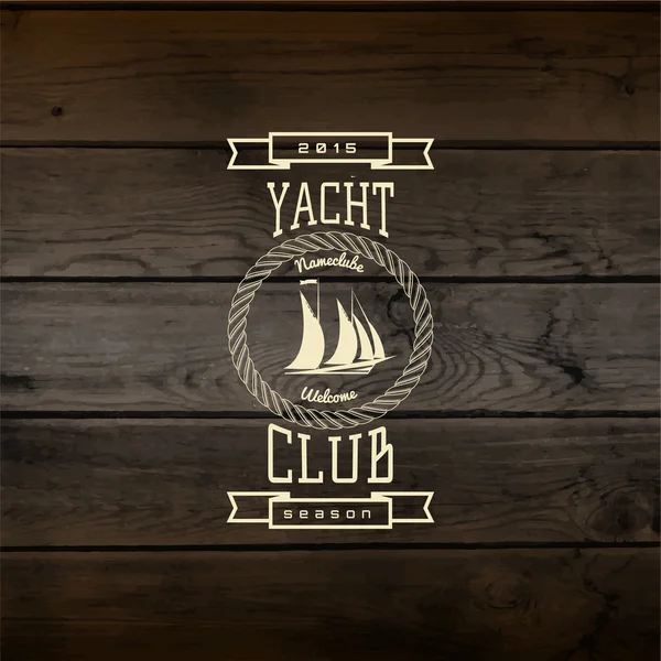 ヨット クラブ バッジ ロゴとラベルの使用 — ストックベクタ