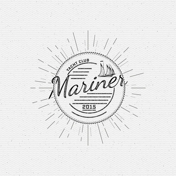 Mariner club insignias logotipos y etiquetas para cualquier uso — Vector de stock