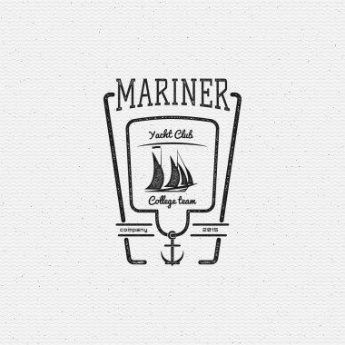 Mariner kulübü logoları rozetleri ve herhangi bir kullanım için etiketleri