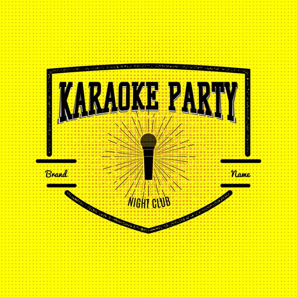 Insignias para fiestas de karaoke logotipos y etiquetas para cualquier uso — Vector de stock