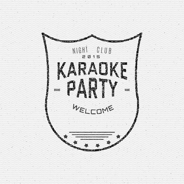 Insignias para fiestas de karaoke logotipos y etiquetas para cualquier uso — Vector de stock