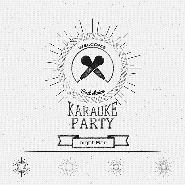 Karaoke party badges logos and labels for any use