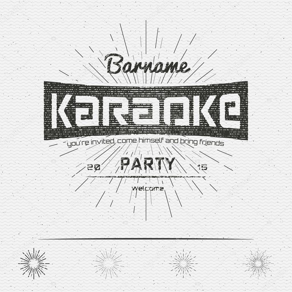 Karaoke party badges logos and labels for any use