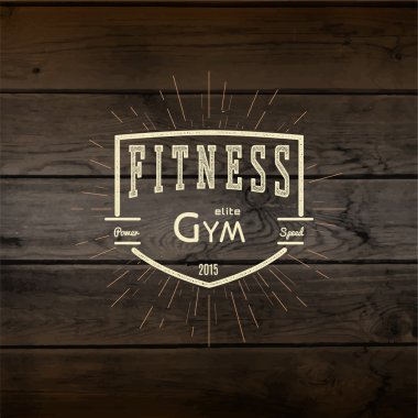Fitness Spor logoları rozetleri ve herhangi bir kullanım için etiketleri