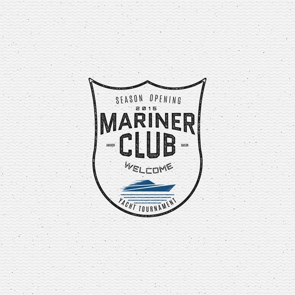 マリナー クラブ バッジ ロゴとラベルの使用 — ストック写真