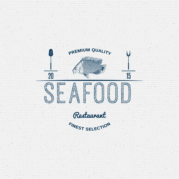 Seafood badges logos and labels for any use — Stock Photo, Image