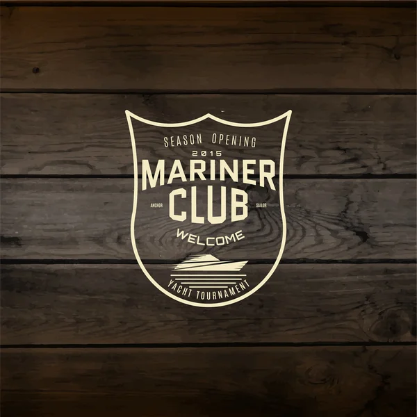 마리너 클럽과 로고 배지 사용에 대 한 레이블 — 스톡 사진