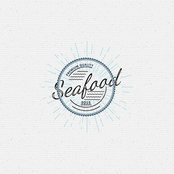 Seafood badges logos and labels for any use — Stock Photo, Image