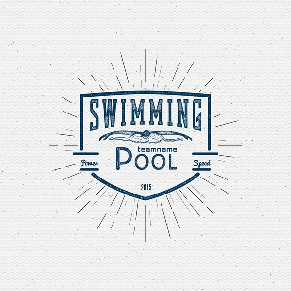 Swimming badges logos and labels for any use — Stock Photo, Image