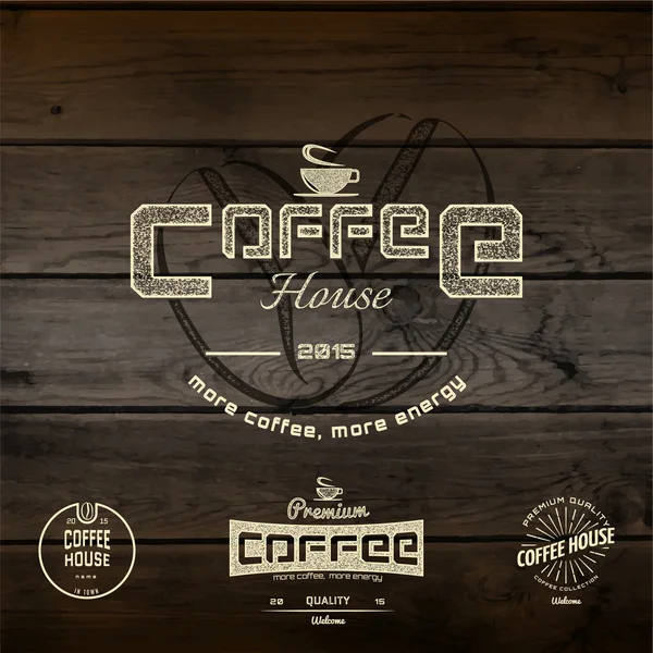 Insignias de café logotipos y etiquetas para cualquier uso — Foto de Stock
