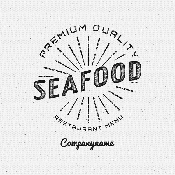 Seafood badges logos and labels for any use — Stock Photo, Image