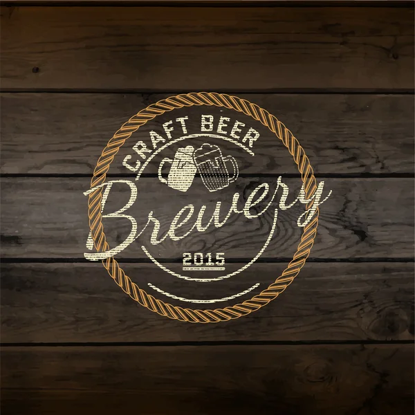 Пивоварні бейджі логотипи та етикетки для будь-якого використання — стоковий вектор